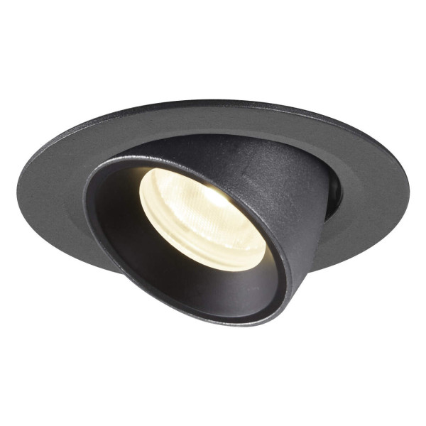 Numinos® gimble xs, encastré de plafond intérieur, 40°, noir, led, 7w, 4000k