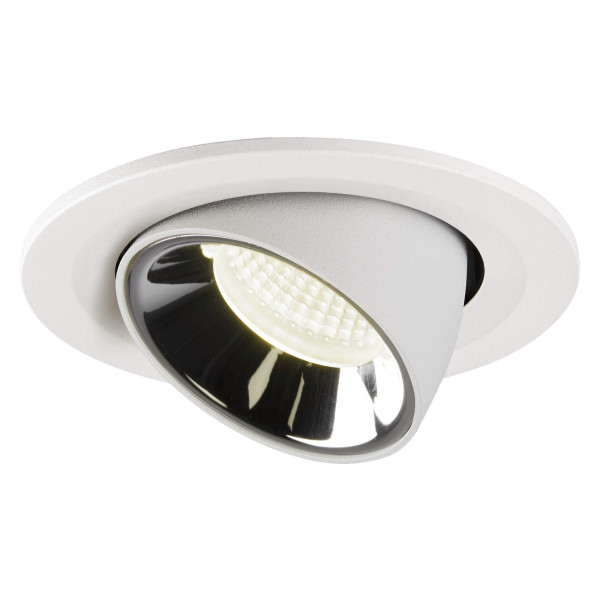 Numinos® gimble s, encastré de plafond intérieur, 20°, blanc/chrome, led, 8,6w, 4000k