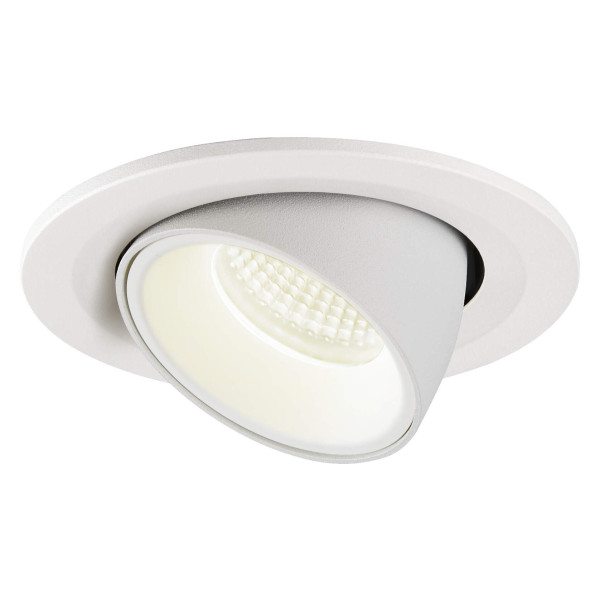 Numinos® gimble s, encastré de plafond intérieur, 55°, blanc, led, 8,6w, 4000k