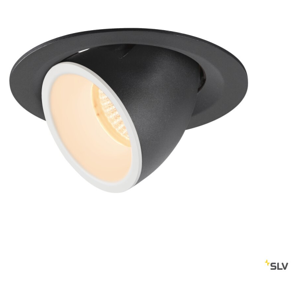 Numinos® gimble m, encastré de plafond intérieur, 20°, noir/blanc, led, 17,5w, 2700k