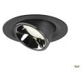 Numinos® gimble m, encastré de plafond intérieur, 20°, noir/chrome, led, 17,5w, 4000k