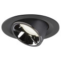 Numinos® gimble m, encastré de plafond intérieur, 20°, noir/chrome, led, 17,5w, 4000k