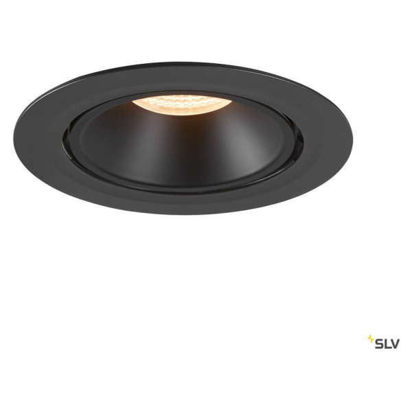 Numinos® gimble xl, encastré de plafond intérieur, 40°, noir, led, 37,4w, 2700k