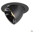 Numinos® gimble xl, encastré de plafond intérieur, 40°, noir/chrome, led, 37,4w, 3000k