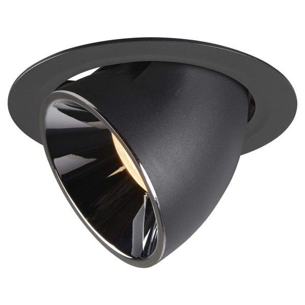 Numinos® gimble xl, encastré de plafond intérieur, 40°, noir/chrome, led, 37,4w, 3000k