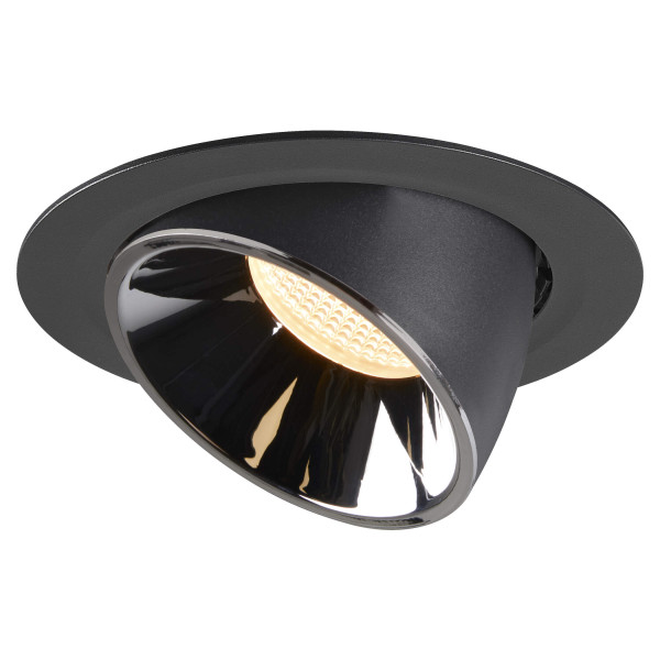 Numinos® gimble xl, encastré de plafond intérieur, 40°, noir/chrome, led, 37,4w, 3000k