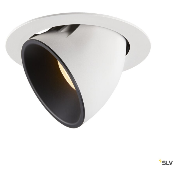 Numinos® gimble xl, encastré de plafond intérieur, 55°, blanc/noir, led, 37,4w, 3000k