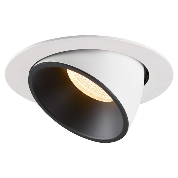 Numinos® gimble xl, encastré de plafond intérieur, 55°, blanc/noir, led, 37,4w, 3000k