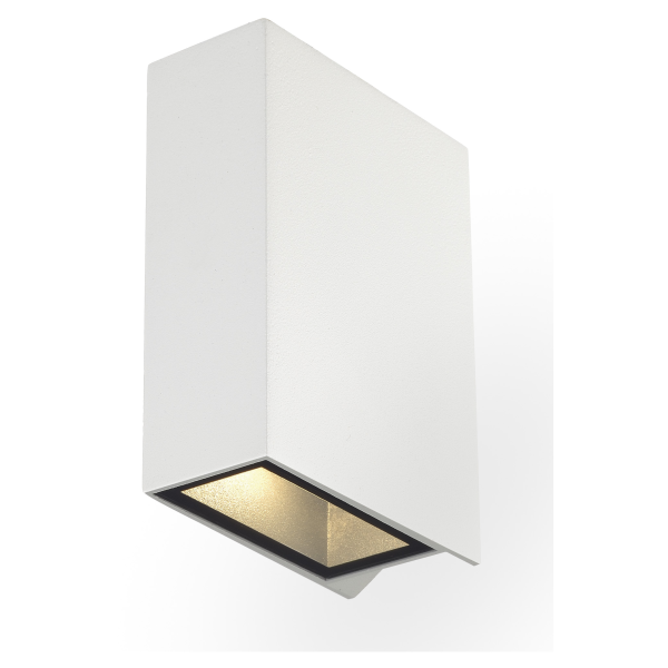 QUAD 2, APPLIQUE CARREE, BLANCHE, LED BLANC CHAUD 2x3W