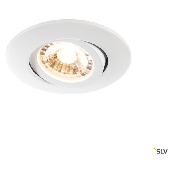 EASY-INSTALL SLIM LED encastré de plafond intérieur, rond, blanc mat, LED, 6,2W, 2700K, RT