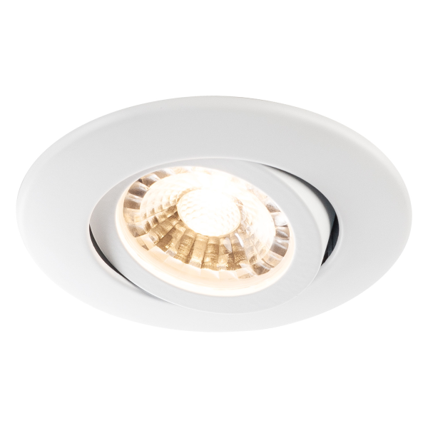 EASY-INSTALL SLIM LED encastré de plafond intérieur, rond, blanc mat, LED, 6,2W, 2700K, RT