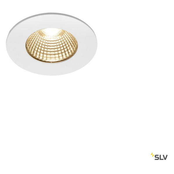 Patta-i, encastré de plafond intérieur/extérieur, rond, blanc mat, led, 7,3w, 1800-3000k, ip20/ip65, dim to warm, variable triac