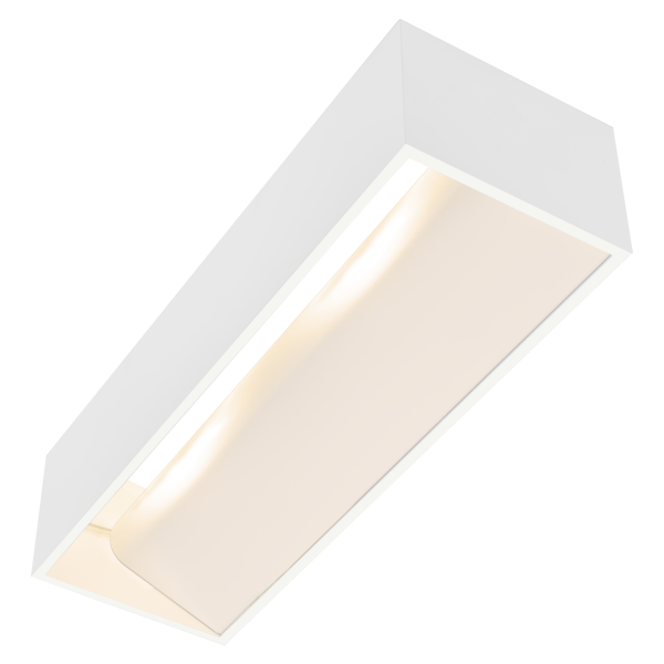 Logs in, applique intérieure, rectangulaire, blanc, led, 19w, 2000-3000k, variable triac, dim to warm