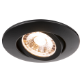 Easy-install slim led, encastré de plafond intérieur, rond, noir mat, led, 6,2w, 2700k, rt 2012