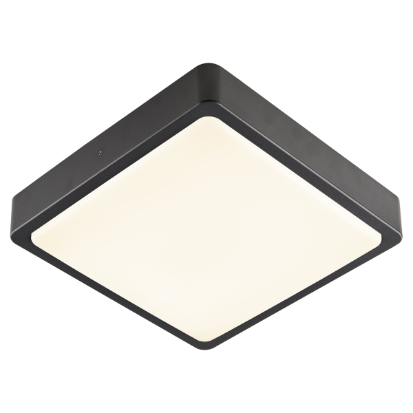 Ainos sensor, applique et plafonnier extérieur, carré, anthracite, led, 18w, 3000k/4000k, ip65, détecteur de mouvement