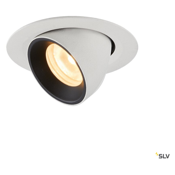 Numinos® gimble xs, encastré de plafond intérieur, 40°, blanc/noir, led, 7w, 3000k