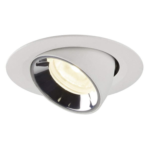 Numinos® gimble xs, encastré de plafond intérieur, 20°, blanc/chrome, led, 7w, 4000k