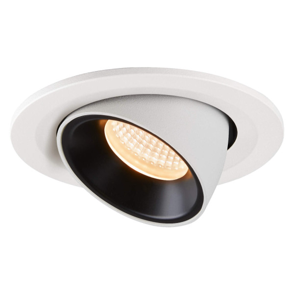 Numinos® gimble s, encastré de plafond intérieur, 20°, blanc/noir, led, 8,6w, 2700k