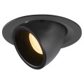 Numinos® gimble m, encastré de plafond intérieur, 20°, noir, led, 17,5w, 3000k