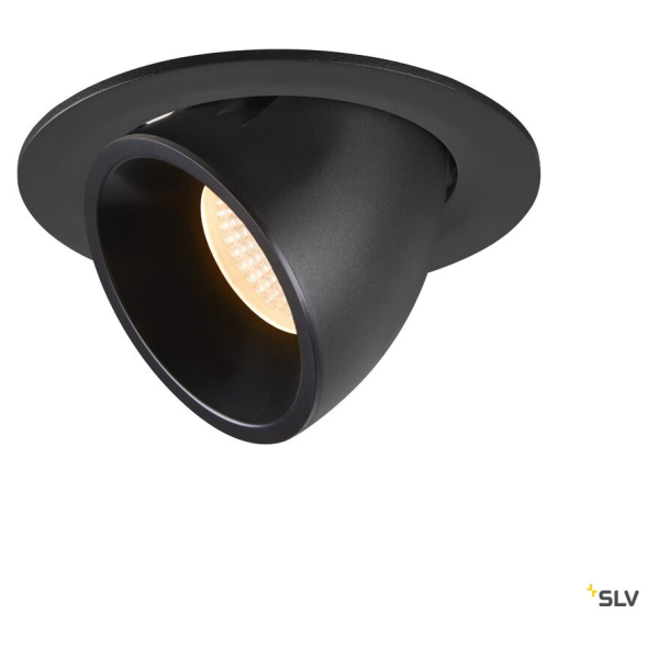 Numinos® gimble l, encastré de plafond intérieur, 20°, noir, led, 25,4w, 2700k