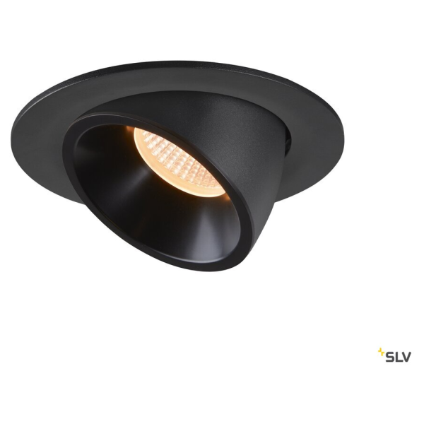 Numinos® gimble l, encastré de plafond intérieur, 20°, noir, led, 25,4w, 2700k