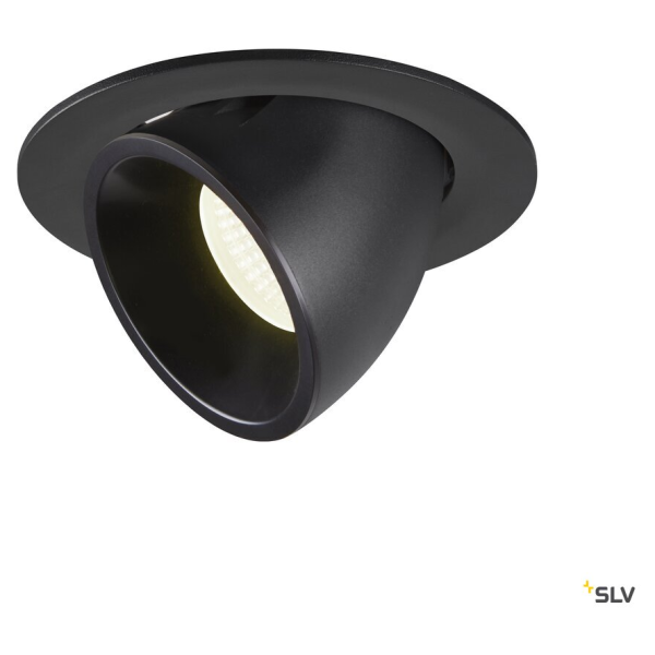 Numinos® gimble l, encastré de plafond intérieur, 55°, noir, led, 25,4w, 4000k