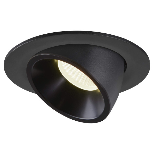 Numinos® gimble l, encastré de plafond intérieur, 55°, noir, led, 25,4w, 4000k