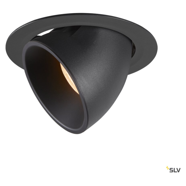 Numinos® gimble xl, encastré de plafond intérieur, 55°, noir, led, 37,4w, 2700k