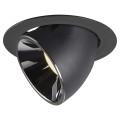 Numinos® gimble xl, encastré de plafond intérieur, 20°, noir/chrome, led, 37,4w, 4000k