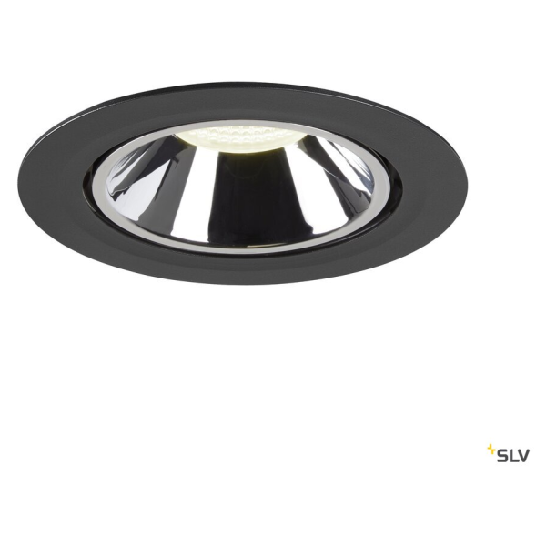 Numinos® gimble xl, encastré de plafond intérieur, 20°, noir/chrome, led, 37,4w, 4000k