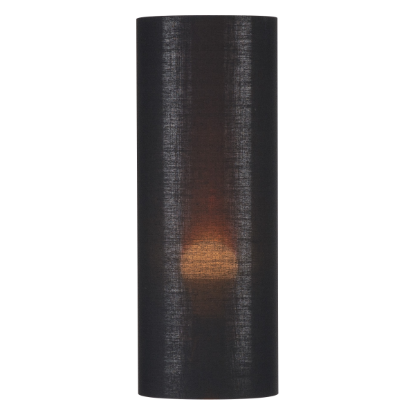 SLV by Declic FENDA, abat-jour cylindrique, Ø 15cm, noir/cuivre, textile