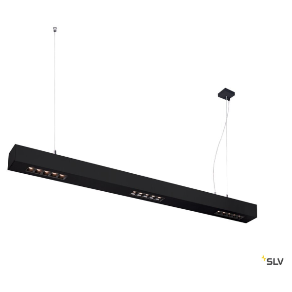 Q-line®, suspension intérieure, 1m, noir, led, 45w, 3000k, variable triac