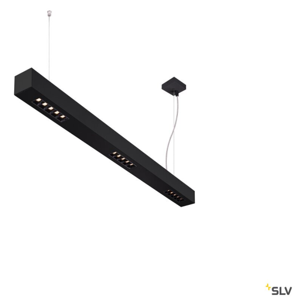 Q-line®, suspension intérieure, 1m, noir, led, 45w, 3000k, variable triac