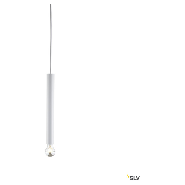 Fitu, suspension intérieure, hauteur 40 cm, blanc, e27, 60w max, câble nu sans patère de 5m