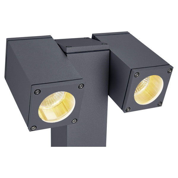 Theo pathlight, borne extérieure, double, anthracite, gu10, 2x 7w max, ip44