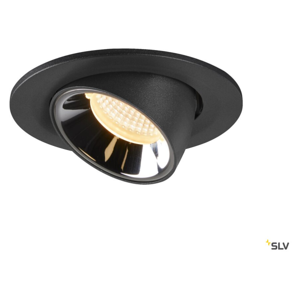 Numinos® gimble s, encastré de plafond intérieur, 20°, noir/chrome, led, 8,6w, 3000k