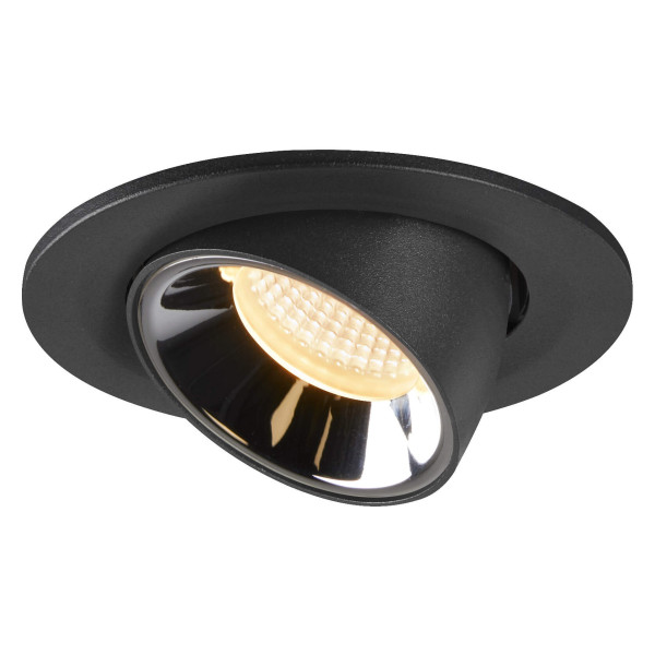 Numinos® gimble s, encastré de plafond intérieur, 20°, noir/chrome, led, 8,6w, 3000k