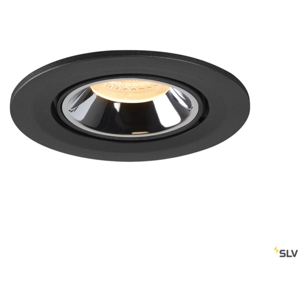 Numinos® gimble s, encastré de plafond intérieur, 20°, noir/chrome, led, 8,6w, 3000k