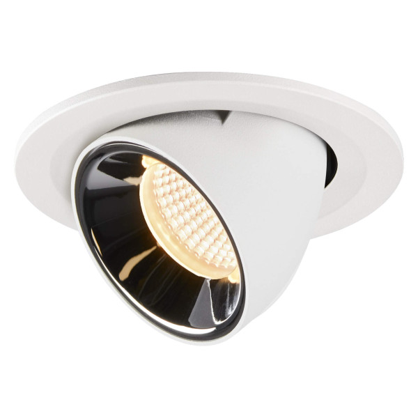 Numinos® gimble s, encastré de plafond intérieur, 55°, blanc/chrome, led, 8,6w, 3000k