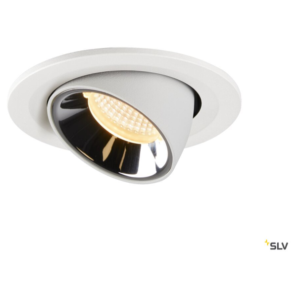 Numinos® gimble s, encastré de plafond intérieur, 55°, blanc/chrome, led, 8,6w, 3000k