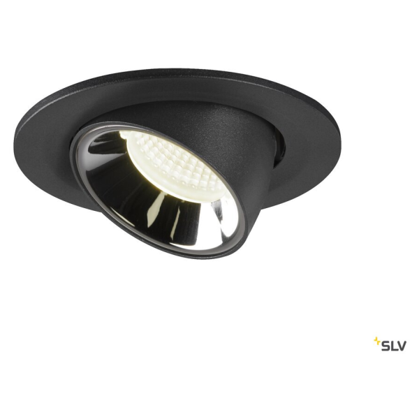 Numinos® gimble s, encastré de plafond intérieur, 20°, noir/chrome, led, 8,6w, 4000k