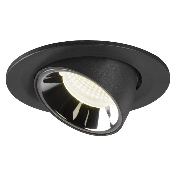 Numinos® gimble s, encastré de plafond intérieur, 20°, noir/chrome, led, 8,6w, 4000k