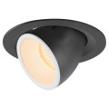 Numinos® gimble m, encastré de plafond intérieur, 55°, noir/blanc, led, 17,5w, 2700k