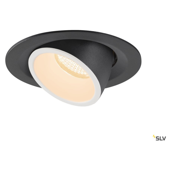 Numinos® gimble m, encastré de plafond intérieur, 55°, noir/blanc, led, 17,5w, 2700k