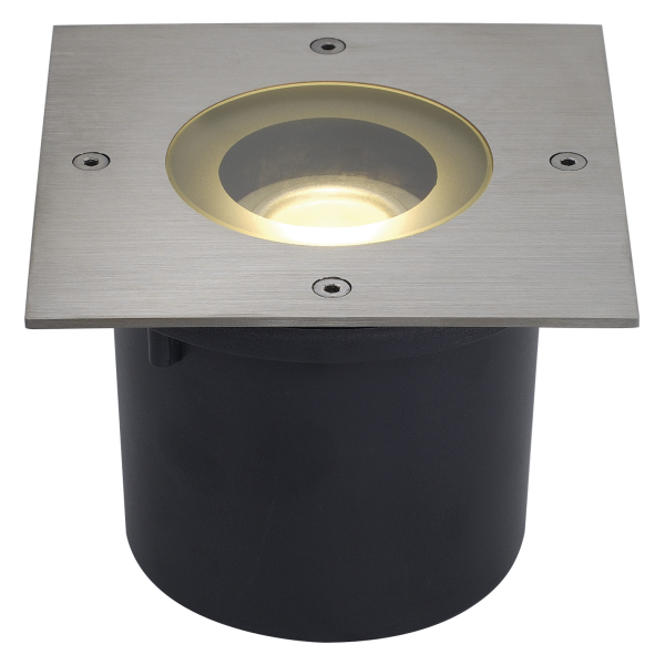 WETSY LED DISK 300, CARRE, INOX, 9W, 2700K