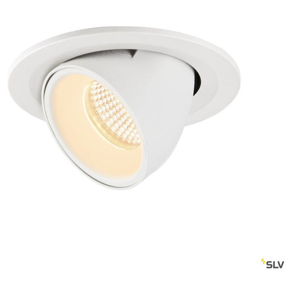 Numinos® gimble s, encastré de plafond intérieur, 55°, blanc, led, 8,6w, 3000k