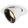 Numinos® gimble m, encastré de plafond intérieur, 40°, blanc/chrome, led, 17,5w, 3000k