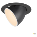 Numinos® gimble xl, encastré de plafond intérieur, 40°, noir/blanc, led, 37,4w, 2700k