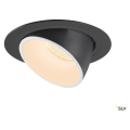 Numinos® gimble xl, encastré de plafond intérieur, 40°, noir/blanc, led, 37,4w, 2700k