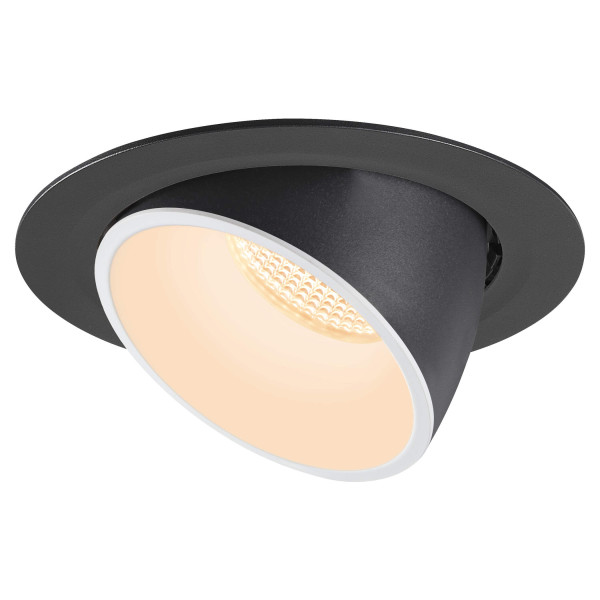 Numinos® gimble xl, encastré de plafond intérieur, 40°, noir/blanc, led, 37,4w, 2700k